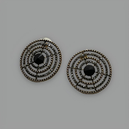 NōIR Spiral Crystal Earrings