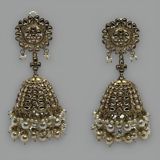 18K Gold Plated Lustre Perlé Earrings