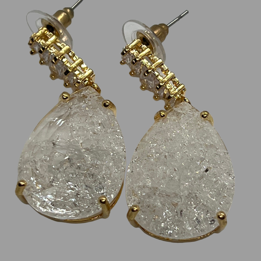 NōIR Tear Drop Crystal Earrings