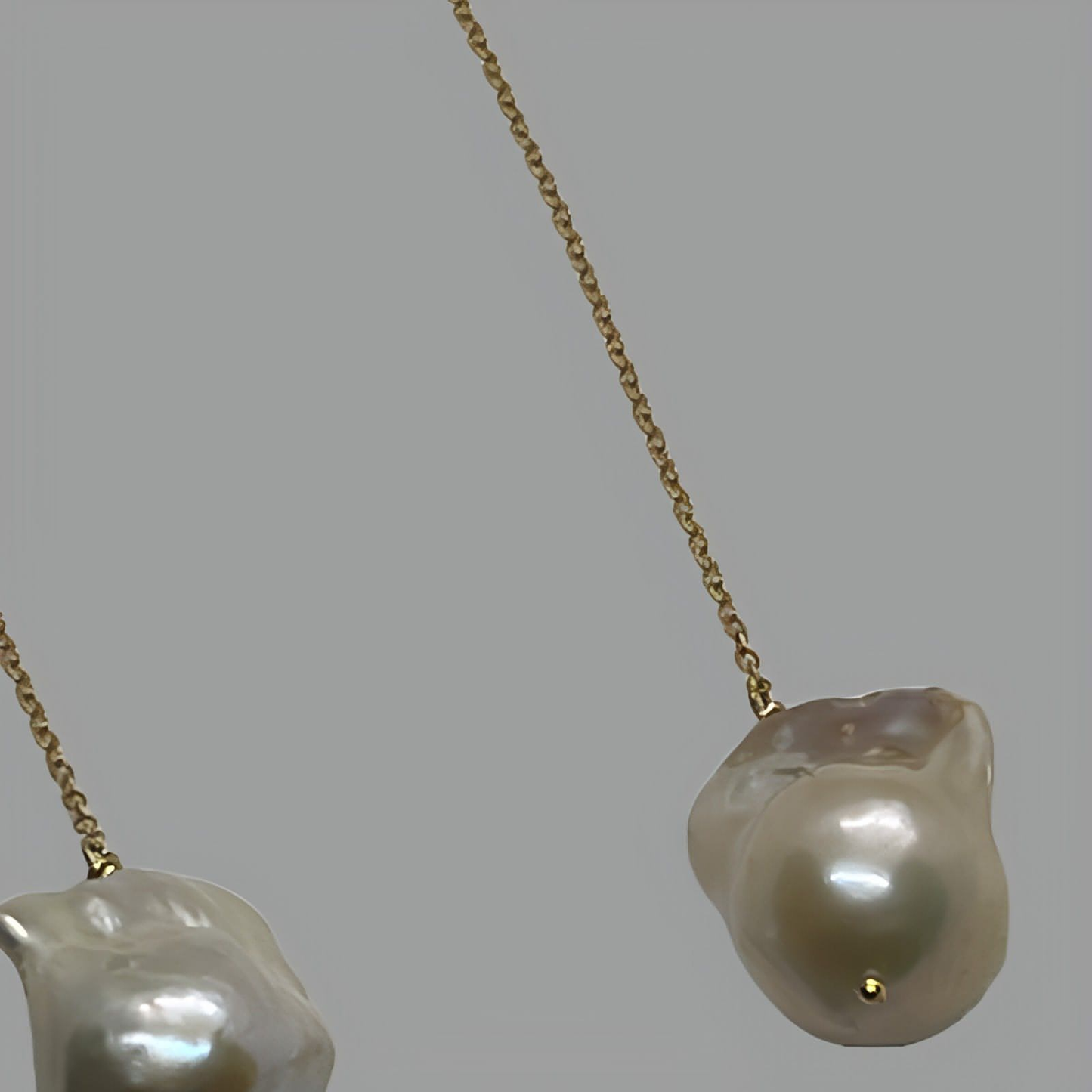 Long Drop Baroque Pearl Earrings