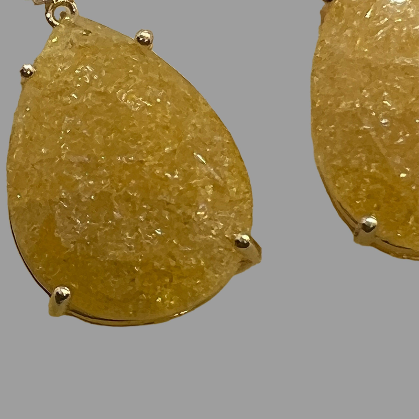 NōIR Gold Tear Drop Crystal Earrings