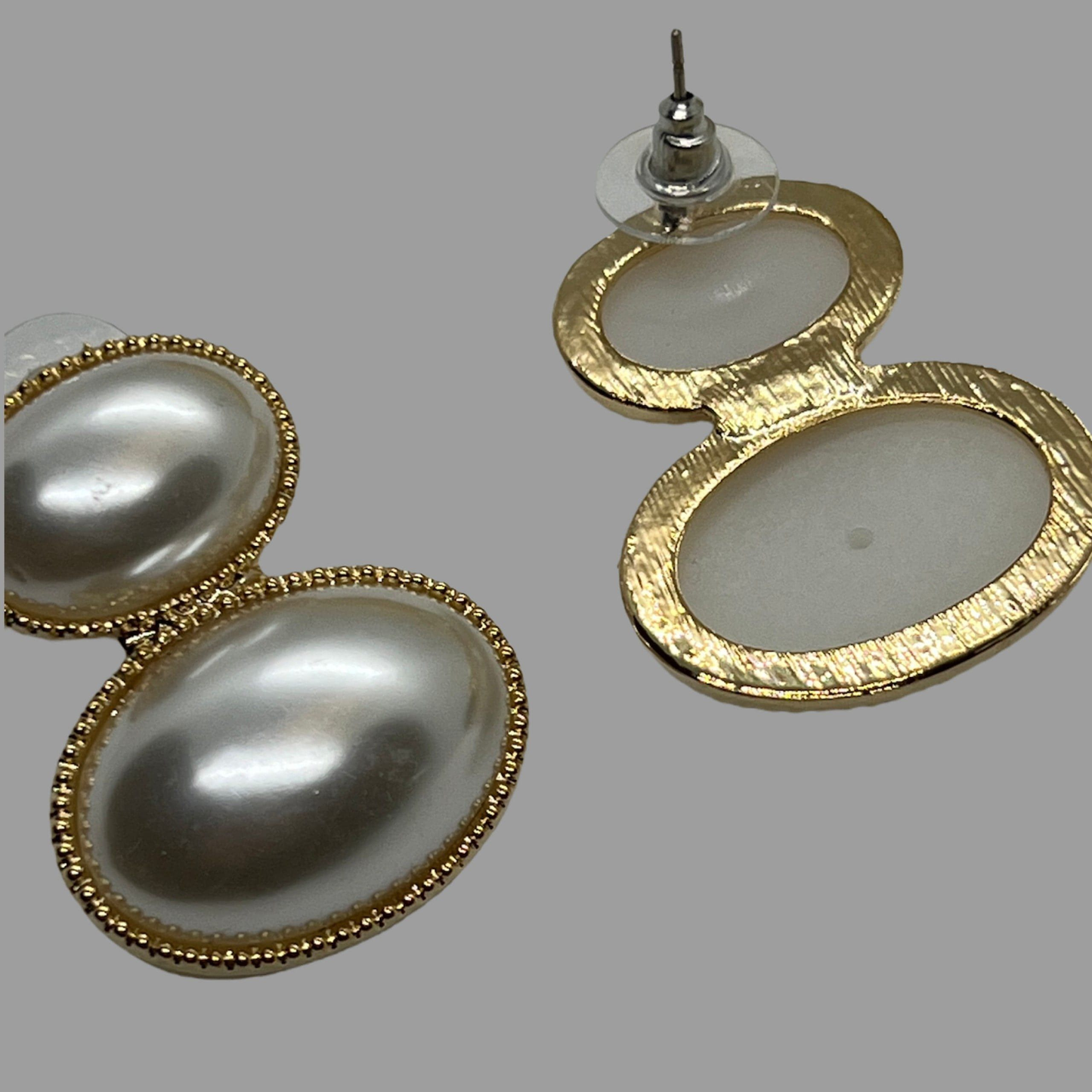 VERSAILLES Oval Pearl Drop Earrings