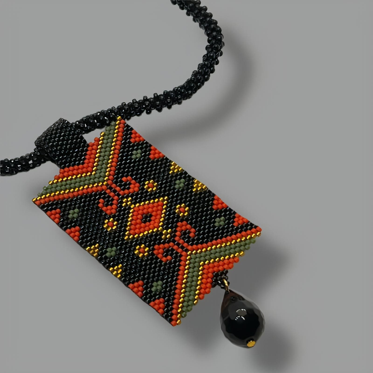 Aztec Weave Pendant Necklace