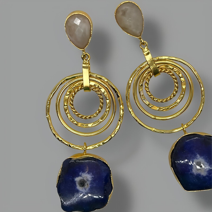 18K Gold Plated Illusion Drop Earrings