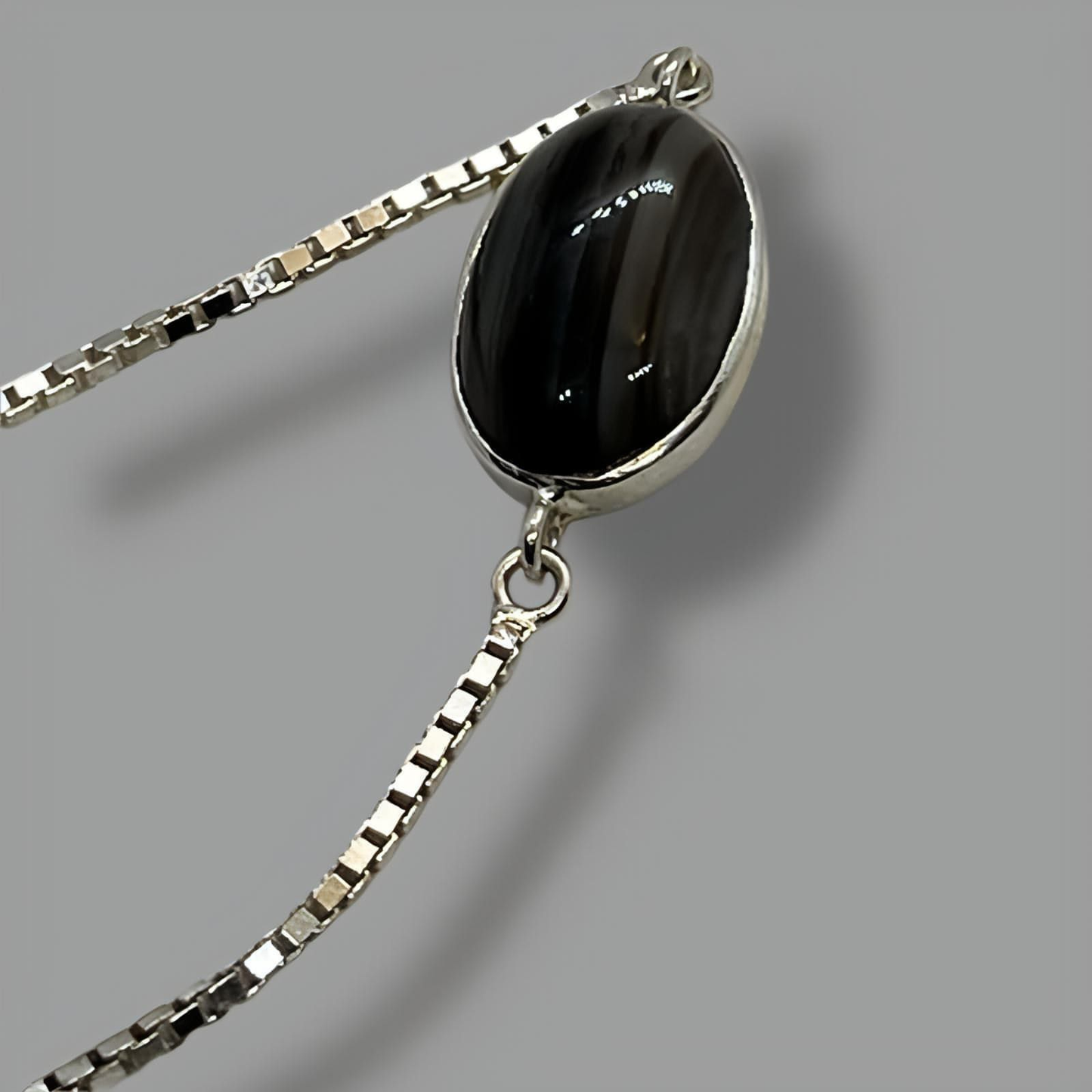 Black Agate Bracelet 16.5 cm (6.5" )