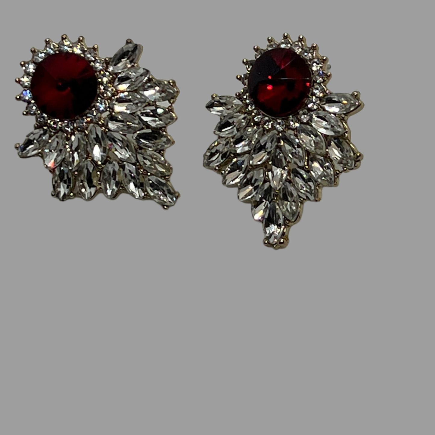 NōIR Ruby Red Crystal Earrings