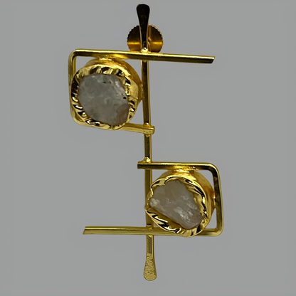 18K Gold Plated Symétrie Drop Earrings