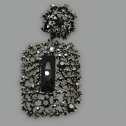 NōIR Crystal Black Earrings