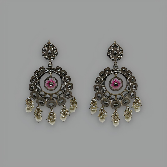 18K Gold Plated Fleur Peinte Earrings