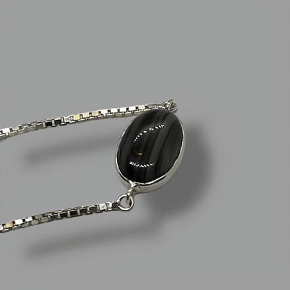 Black Agate Bracelet 16.5 cm (6.5" )