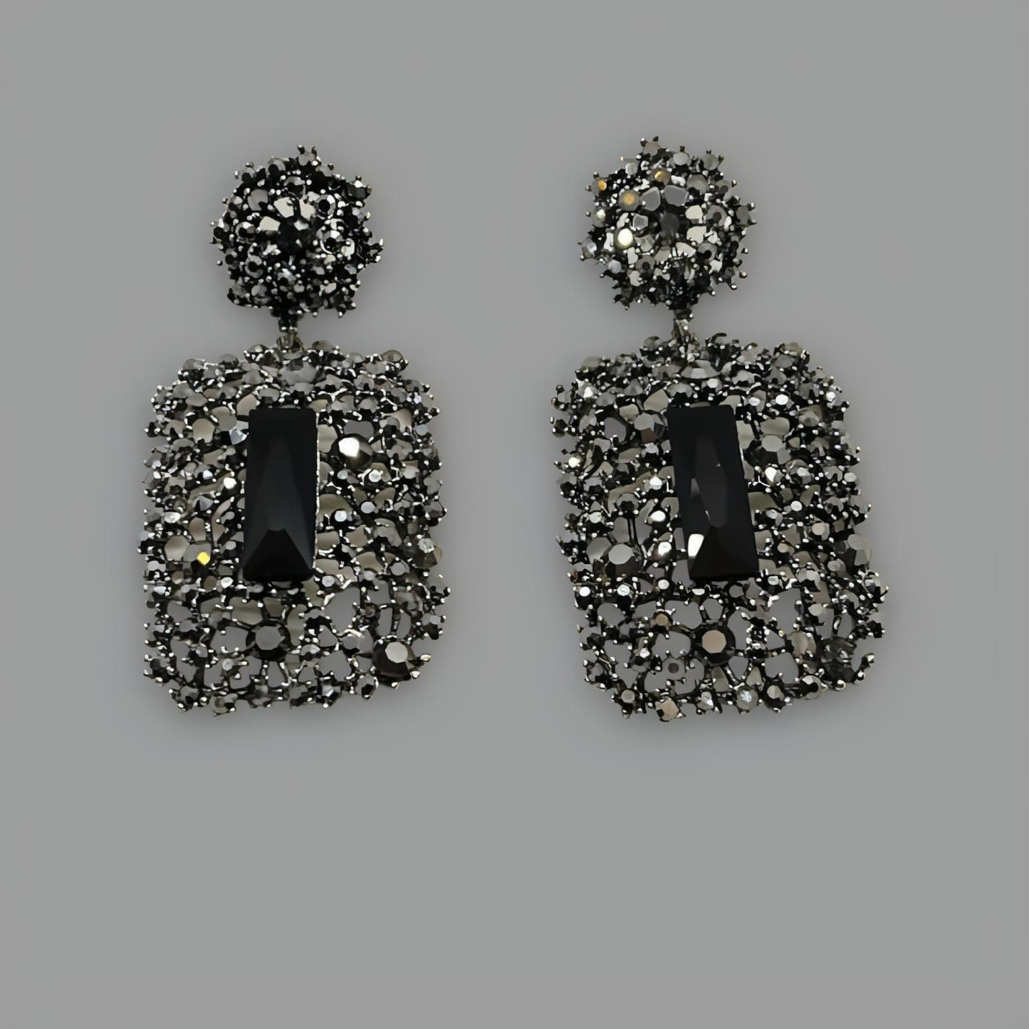 NōIR Crystal Black Earrings