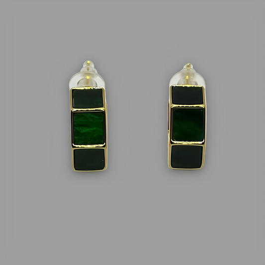 GōLD Enamel Hoop Earrings