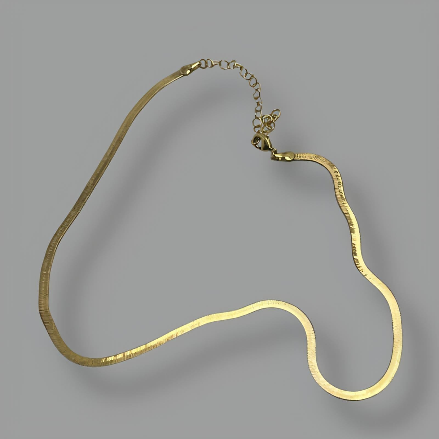 18K Gold Plated Herringbone Necklace 32cm (12.6")