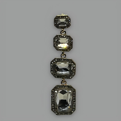 NōIR Square Crystal Earrings