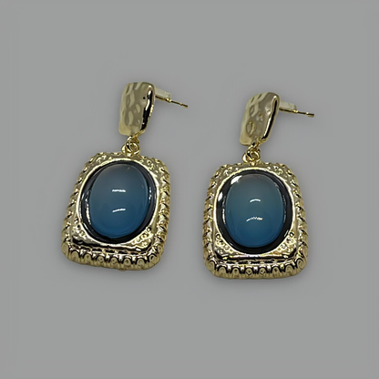 NōIR Blue Crystal Earrings