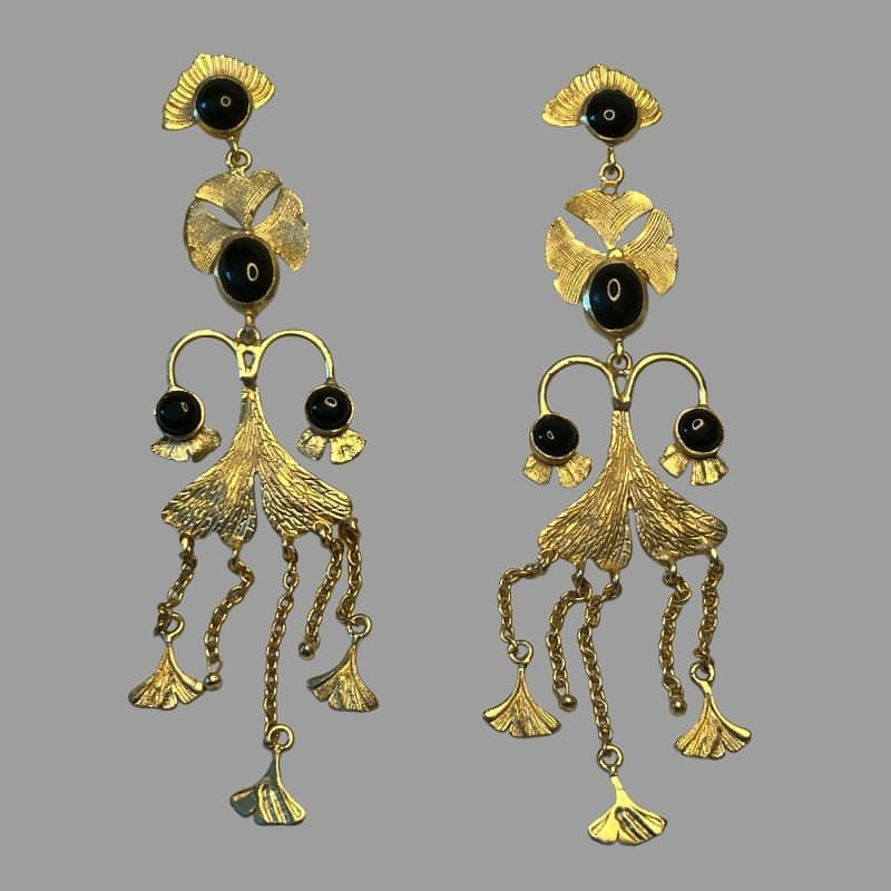 18K Gold Plated Layered Drop Earrings