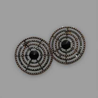 NōIR Spiral Crystal Earrings