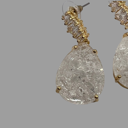 NōIR Tear Drop Crystal Earrings