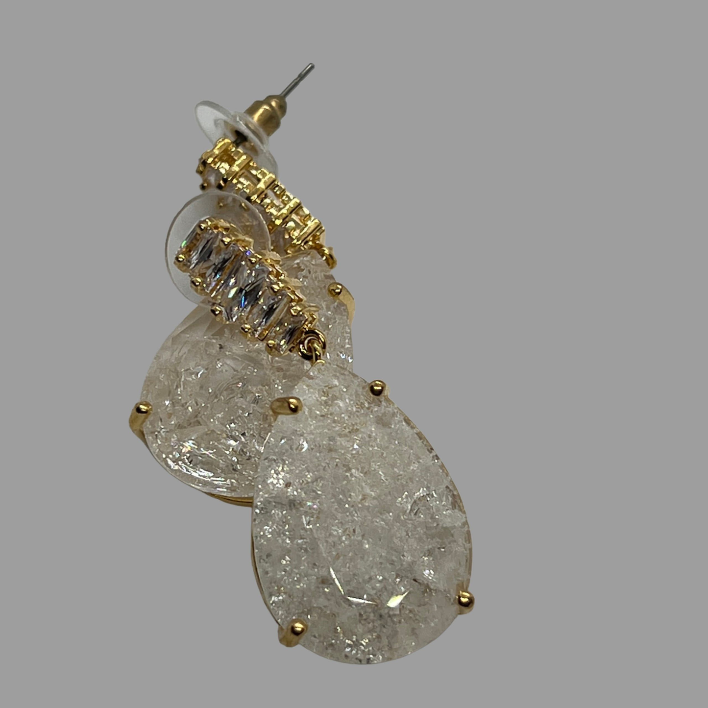 NōIR Tear Drop Crystal Earrings