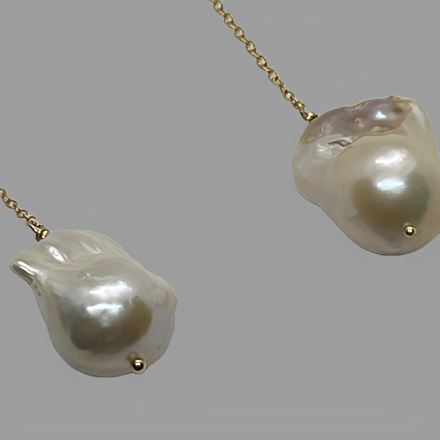 Long Drop Baroque Pearl Earrings