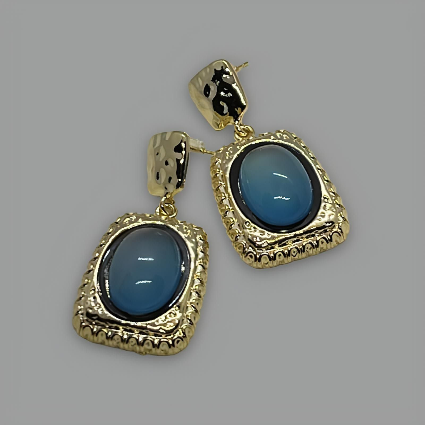 NōIR Blue Crystal Earrings