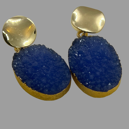 NōIR Blue Crystal Earrings