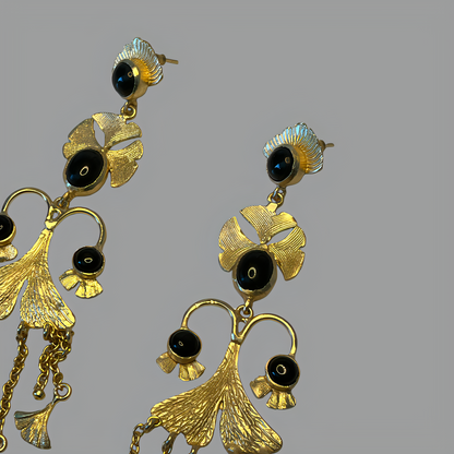 18K Gold Plated Layered Drop Earrings