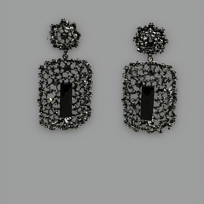 NōIR Crystal Black Earrings