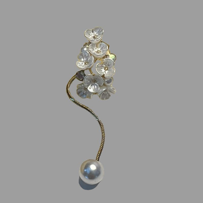 VERSAILLES Pearl Fleur Drop Earrings