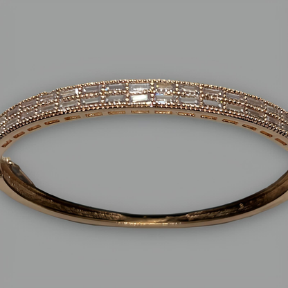 18K Rose Gold Plated Cubic Zirconia Bracelet