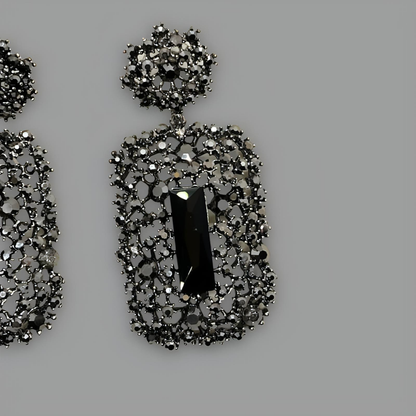 NōIR Crystal Black Earrings