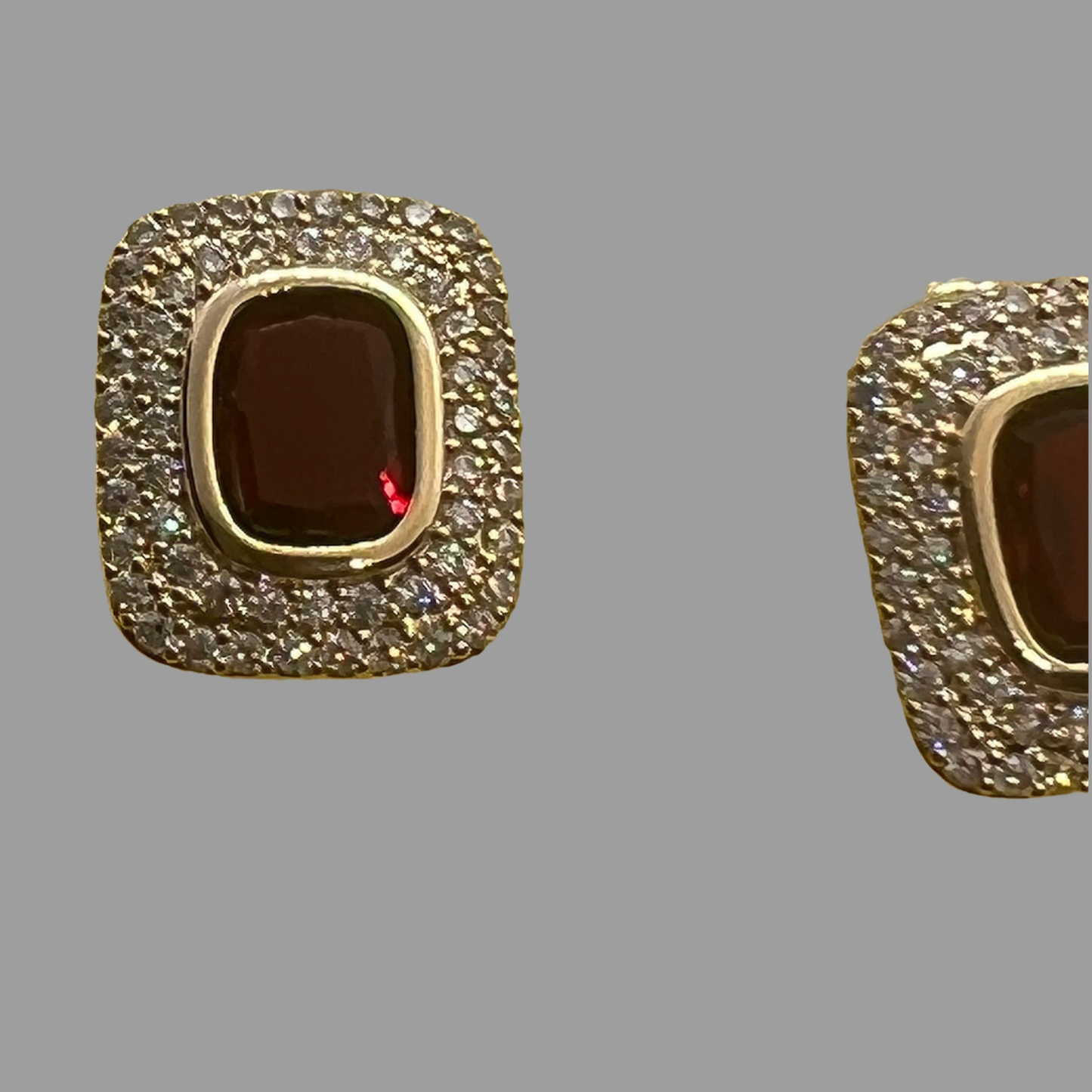 NōIR Crystal Studs with Rhinestone Detailing