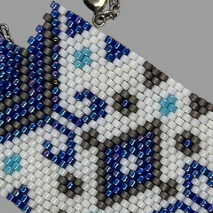 Blue Aztec Chain Necklace