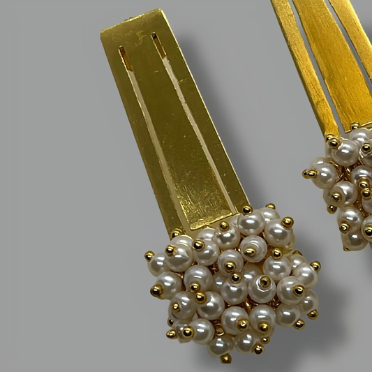 18K Gold Plated Perles Drop Earrings