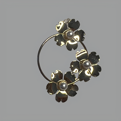 VERSAILLES Fleur Circle Drop Earrings