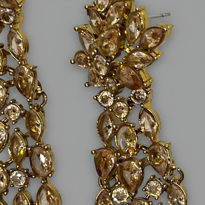 18K Gold Plated Cristal Couler Earrings