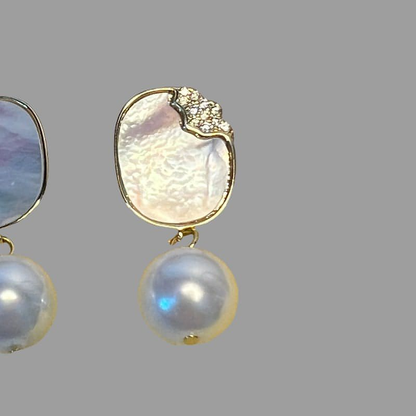 VERSAILLES Mother of Pearl Finish Earrings