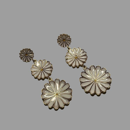 VERSAILLES Enamel Floral Drop Earrings